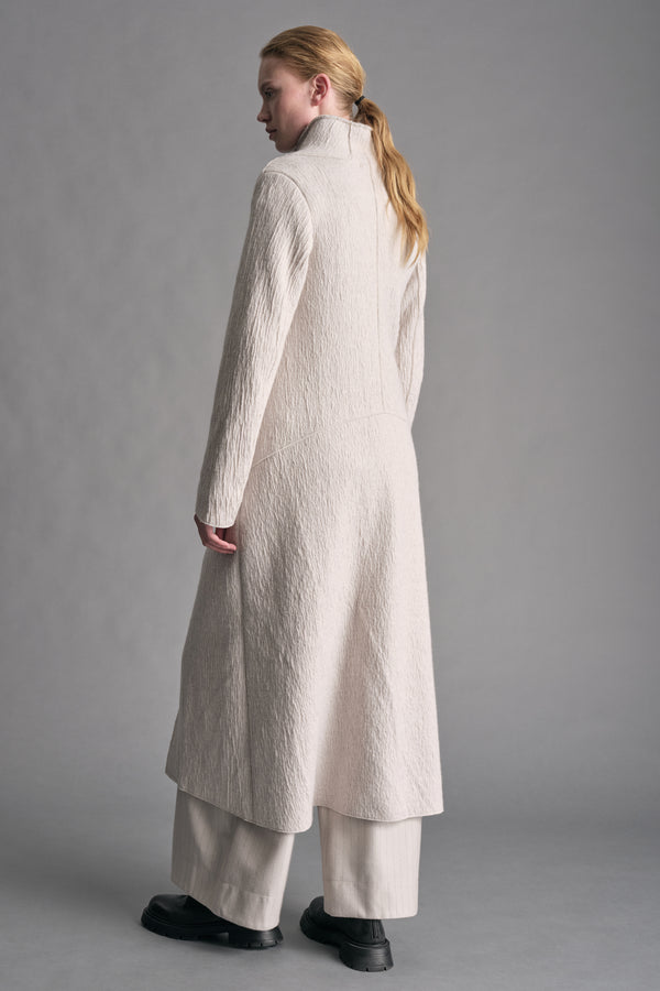 Langer Strickmantel mit schmaler Passform aus Boiled Wool | 1019.CFDTREX332.01