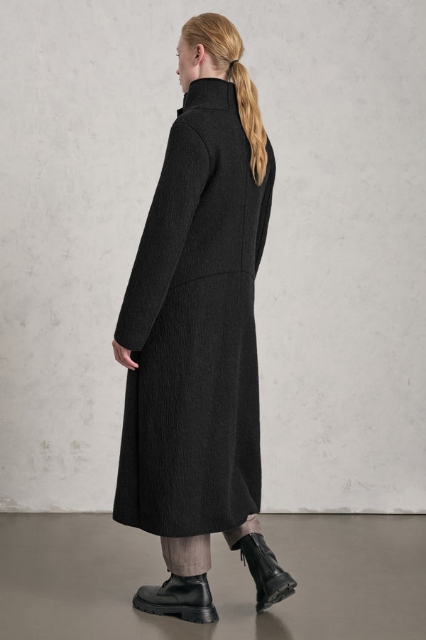 Cappotto lungo slim fit in maglia di lana cotta | 1019.CFDTREX332.10