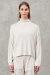 Oversized  viscose and wool knit . boxed shaped, turtleneck | 1010.CFDTRV11463.01