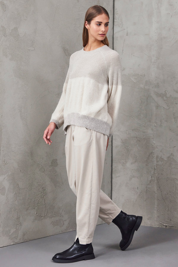 Wool and alpaca jaquard oversize knit | 1010.CFDTRV14491.02