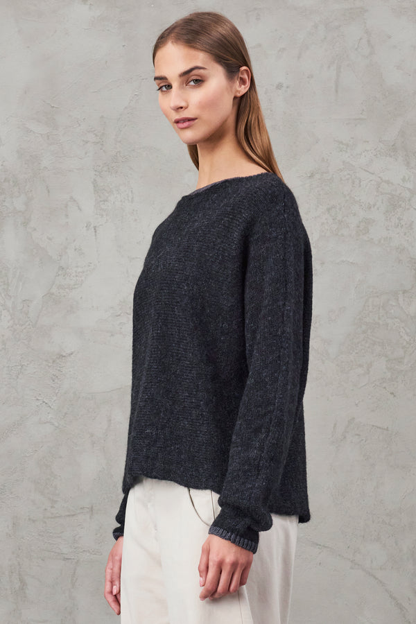 Boat neckline wool and alpaca blend oversize knit | 1010.CFDTRV16512.13