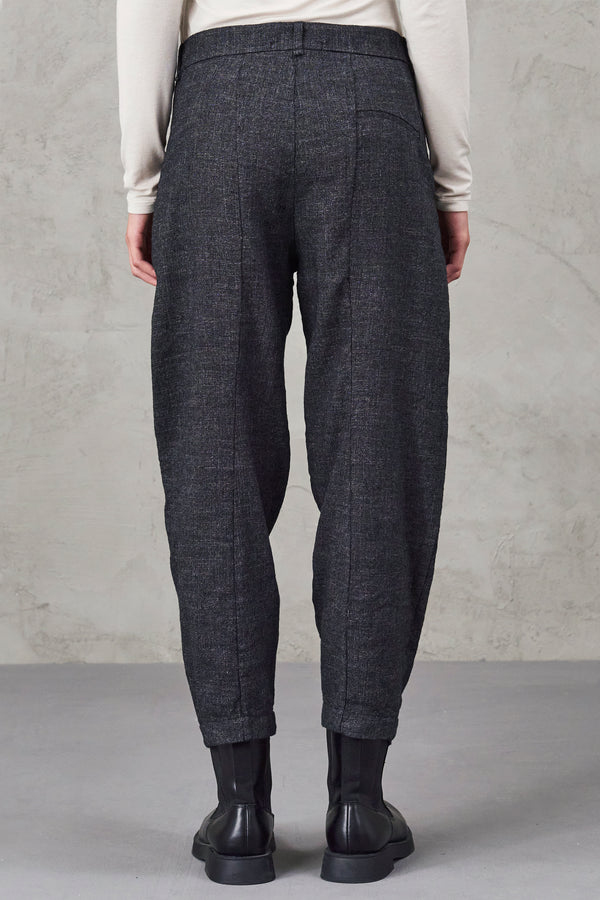 Comfort fit trousers in salt and pepper wool blend | 1010.CFDTRVA101.13