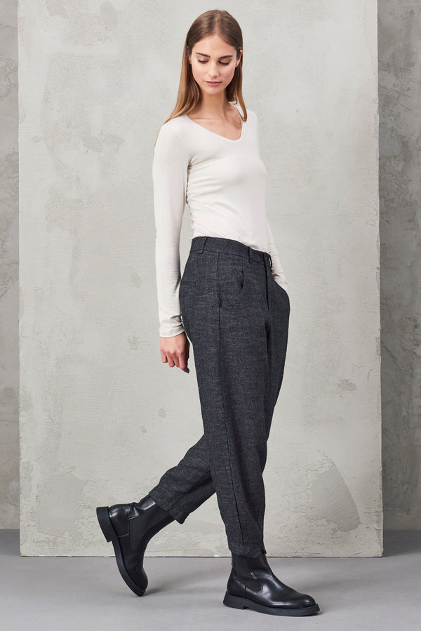 Pantalone comfort fit in misto lana sale e pepe | 1010.CFDTRVA101.13