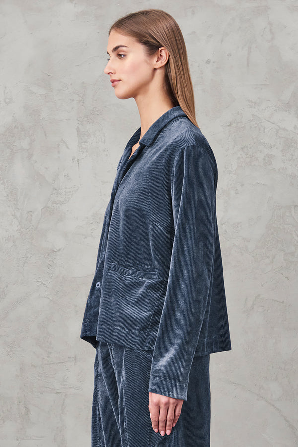 Stretch viscose and cotton corduroy jacket | 1010.CFDTRVQ260.15