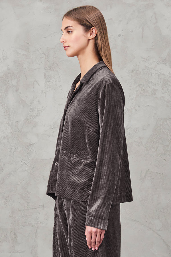 Stretch viscose and cotton corduroy jacket | 1010.CFDTRVQ260.31