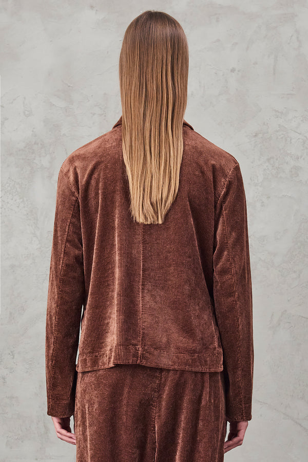 Stretch viscose and cotton corduroy jacket | 1010.CFDTRVQ260.08
