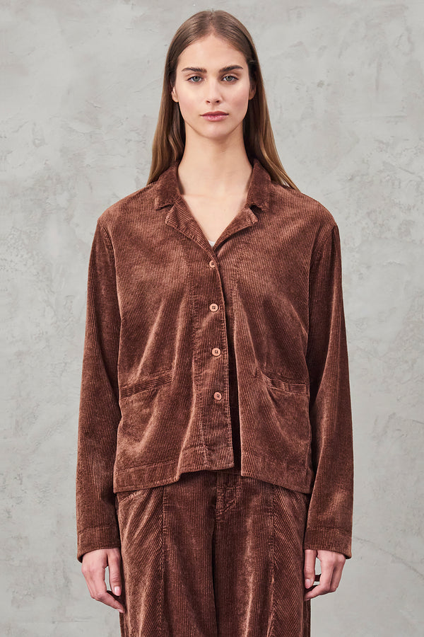 Stretch viscose and cotton corduroy jacket | 1010.CFDTRVQ260.08