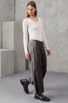 Wide leg cropped pant in stretch cotton and viscose corduroy | 1010.CFDTRVQ264.31