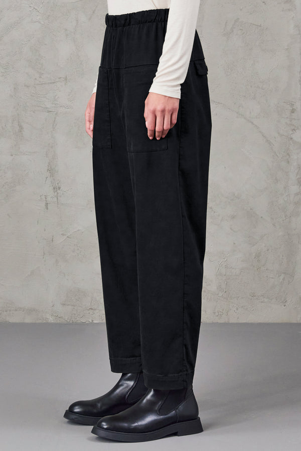 Pantalone comfort fit con tasche davanti in viscosa e cotone stretch. elastico in vita | 1010.CFDTRVR273.10