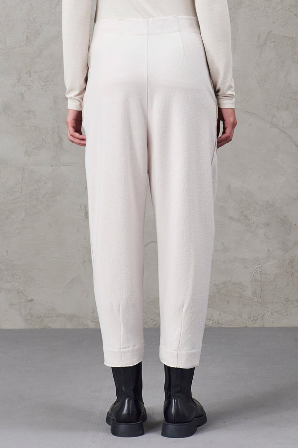 Pantalon coupe confort à taille basse en maille de laine bouillie | 1010.CFDTRVU300.01
