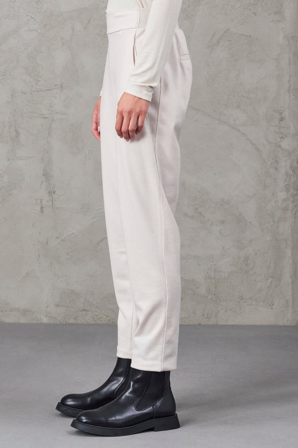 Regular fit pant in boiled wool knit | 1010.CFDTRVV316.01