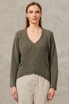V-neck linen and cotton knit | 1011.CFDTRW9441.12