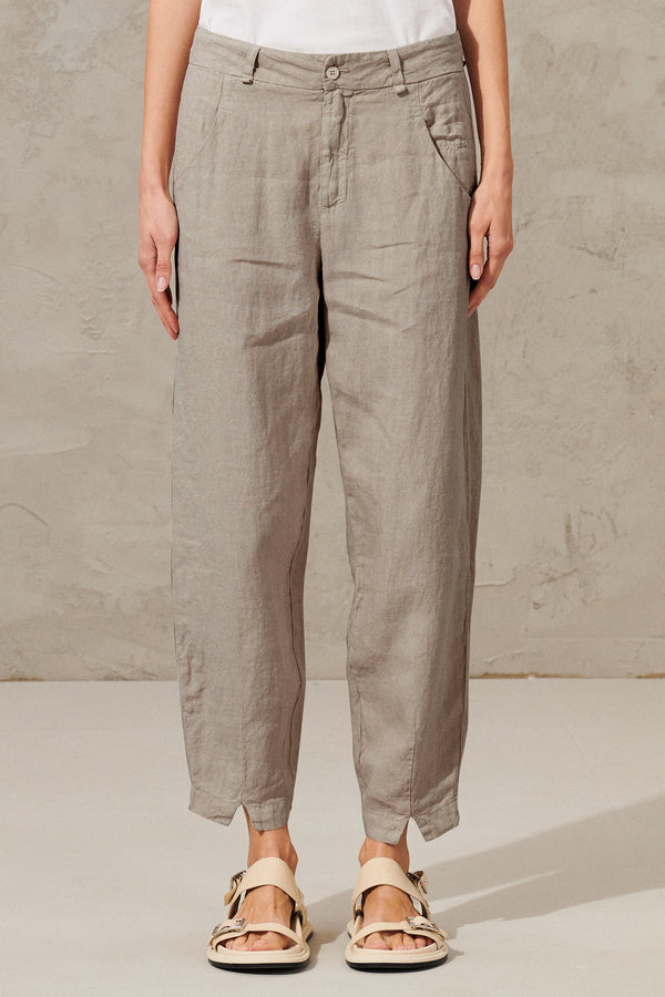 Comfort fit linen trousers | 1011.CFDTRWD131.12