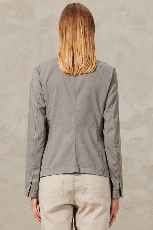Stretch cotton poplin 2-button jacket | 1011.CFDTRWM220.12