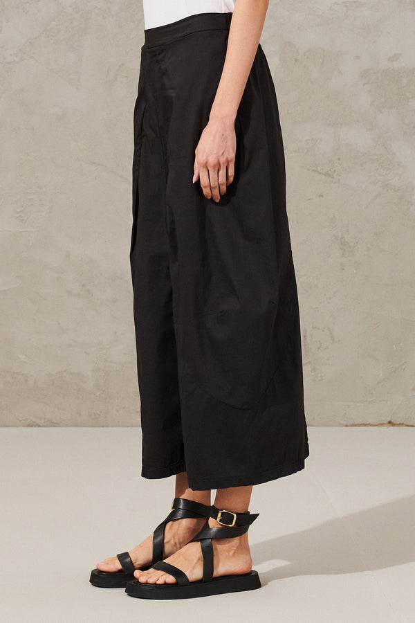 Stretch cotton rounded skirt with elastic on then back | 1011.CFDTRWM226.10