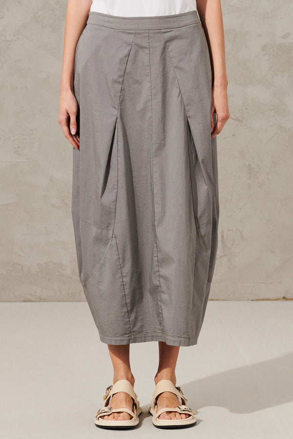 Stretch cotton rounded skirt with elastic on then back | 1011.CFDTRWM226.12