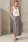 Stretch cotton rounded skirt with elastic on then back | 1011.CFDTRWM226.12