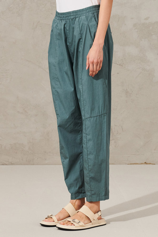 Pantalon coupe confort en coton avec pinces et taille élastique | 1011.CFDTRWN230.25