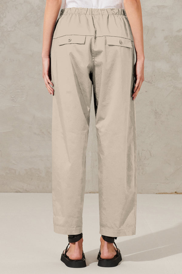 Comfort fit pant with front pockets in cotton stretch. elastic waist | 1011.CFDTRWO242.21