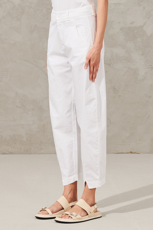 Comfort-fit stretch cotton trousers | 1011.CFDTRWO245.00