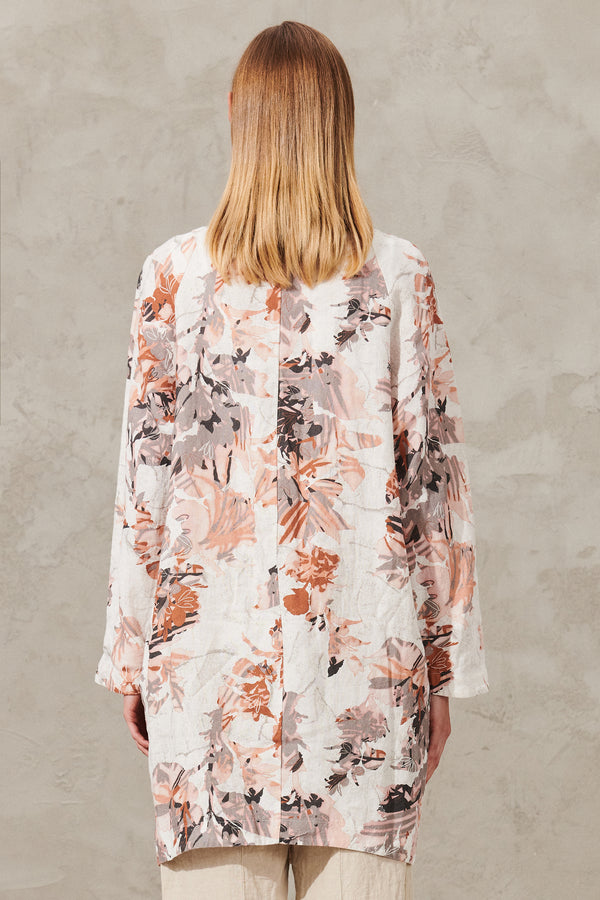 Floral print linen duster coat | 1011.CFDTRWR270.01