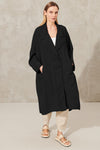Trench coat oversize kimono sleeves in silk voile and nylon | 1011.CFDTRWV312.10