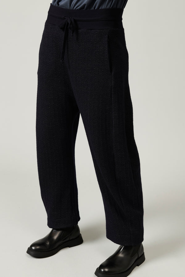 Micro-patterned jacquard wool blend knitted trousers | 1013.CFDTRY7424.05