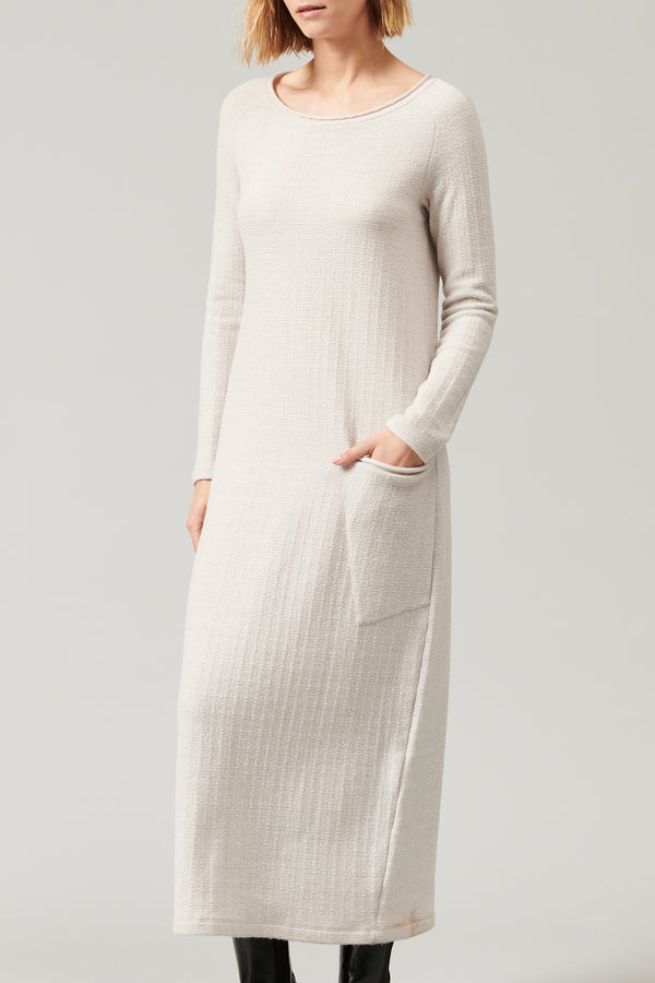 Abito lungo in maglia di lana e viscosa jacquard microfantasia | 1013.CFDTRY7426.01