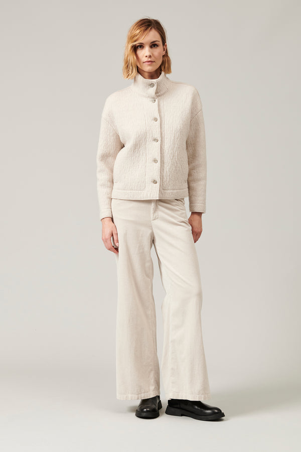 Veste courte à col chemise montant en laine bouillie | 1013.CFDTRYX335.01