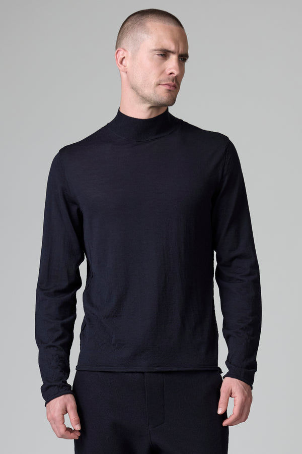 Pull col cheminée coupe droite en laine vierge | 1016.CFUTRB11463.U05