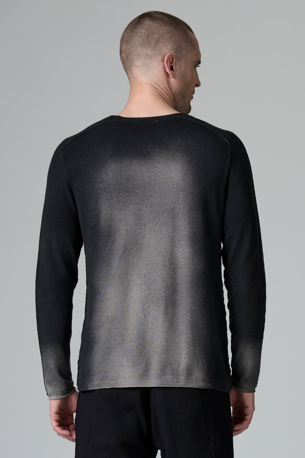 Pullover im Regular Fit mit Spray-Design aus Schurwolle mit kontrastierenden Farbdetails an den Ärmeln | 1016.CFUTRB12470H.U310