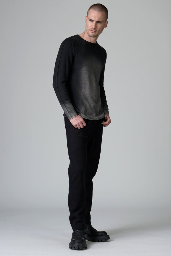 Hand sprayed virgin wool regular-fit knit with contrasting colour detail on the sleeves | 1016.CFUTRB12470H.U310