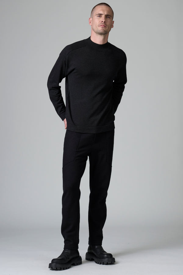 Loose-fit vanisé turtleneck knit in viscose and wool | 1016.CFUTRB13481.U312