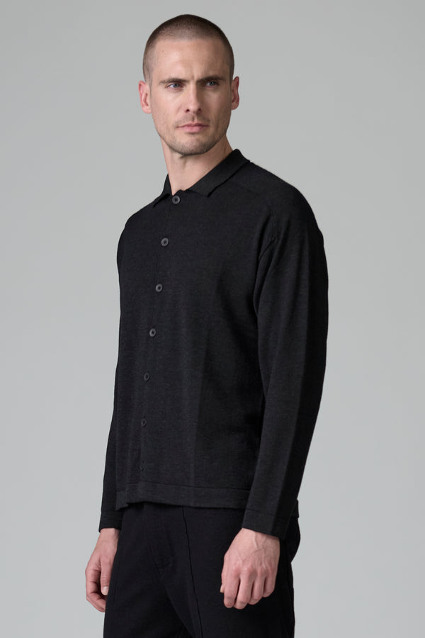 Vanisé loose-fit shirt in viscose and wool | 1016.CFUTRB13484.U312