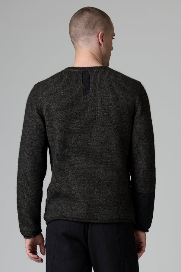 Plattierter Rundhalspullover im Regular Fit aus Wolle und Alpaka mit kontrastierenden Farbeinsätzen | 1016.CFUTRB19540.U304