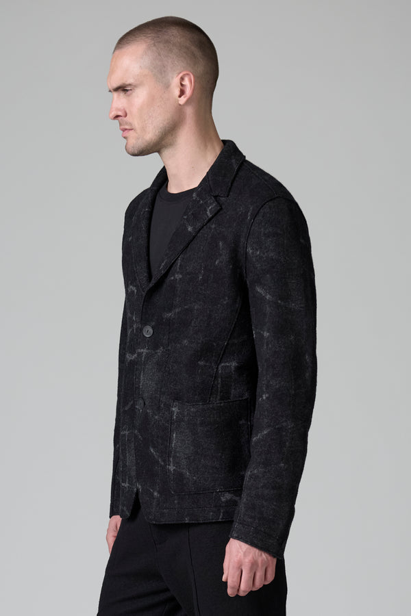 Virgin wool and viscose jacquard regular-fit jacket | 1016.CFUTRB21561.U310