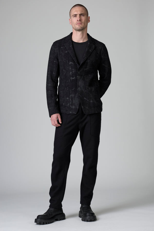 Virgin wool and viscose jacquard regular-fit jacket | 1016.CFUTRB21561.U310