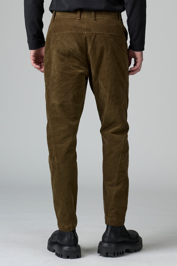 Pantalon chino coupe droite en velours à effet pixel | 1016.CFUTRBC120.U03