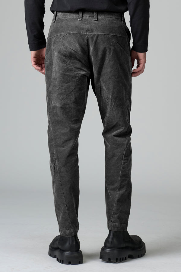 Pantalon chino coupe droite avec teinture à froid en velours à effet pixel | 1016.CFUTRBC120E.U212