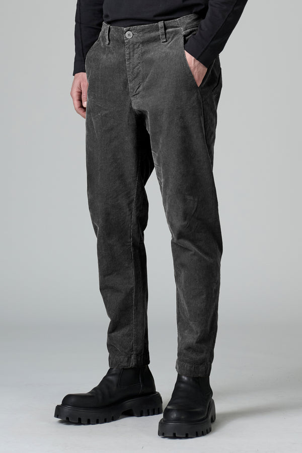 Pantalon chino coupe droite avec teinture à froid en velours à effet pixel | 1016.CFUTRBC120E.U212