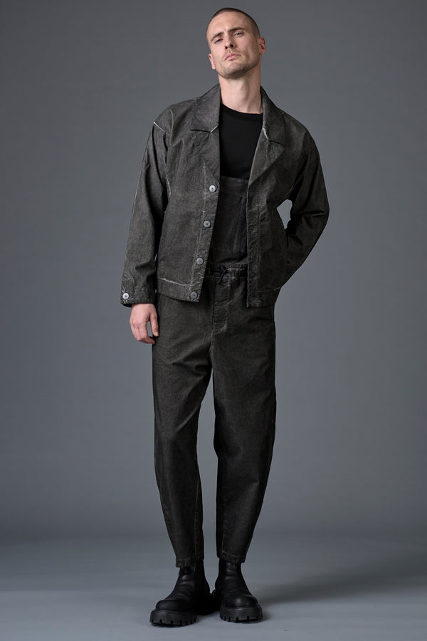 Giacca loose-fit apertura a quattro bottoni con tinto a freddo in velluto ad effetto pixel | 1016.CFUTRBC123E.U212