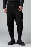 Japanese-style tobi trousers, wide and shaped in compact stretch cotton gabardine | 1016.CFUTRBD133.U10
