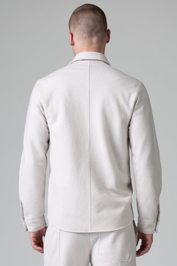 Surchemise coupe droite en drap de laine vierge | 1016.CFUTRBK203.U01