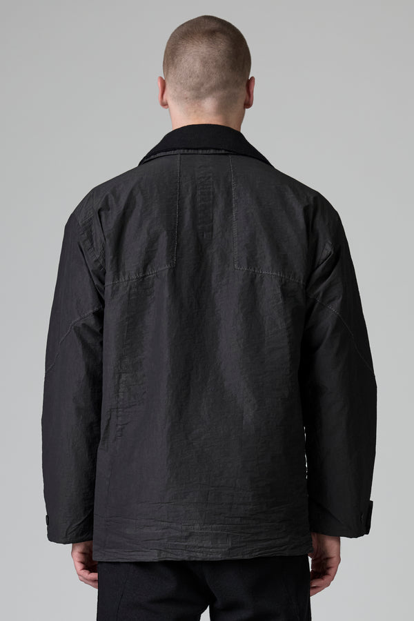 Caban croisé coupe loose en toile de coton, polyamide et laine, teinture à froid et déperlant | 1016.CFUTRBO241.U12