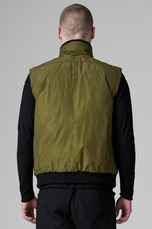 Gilet réversible coupe slim avec duvet de canard en coton et polyamide, teint à froid, déperlant | 1016.CFUTRBO243.U04