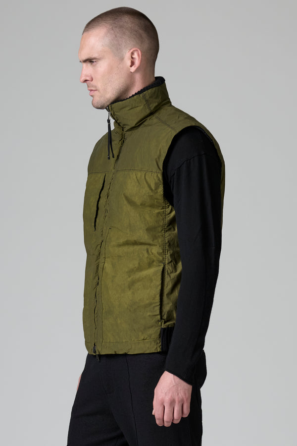 Reversible slim fit waistcoat duck down padded in cotton, polyamide cold dyed and water repellent | 1016.CFUTRBO243.U04