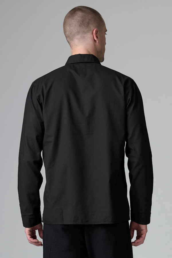 Chemise coupe droite en dobby de coton | 1016.CFUTRBU300.U10