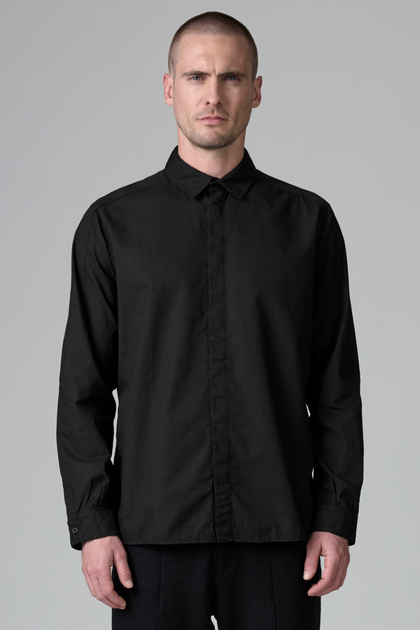 Chemise coupe droite en dobby de coton | 1016.CFUTRBU300.U10