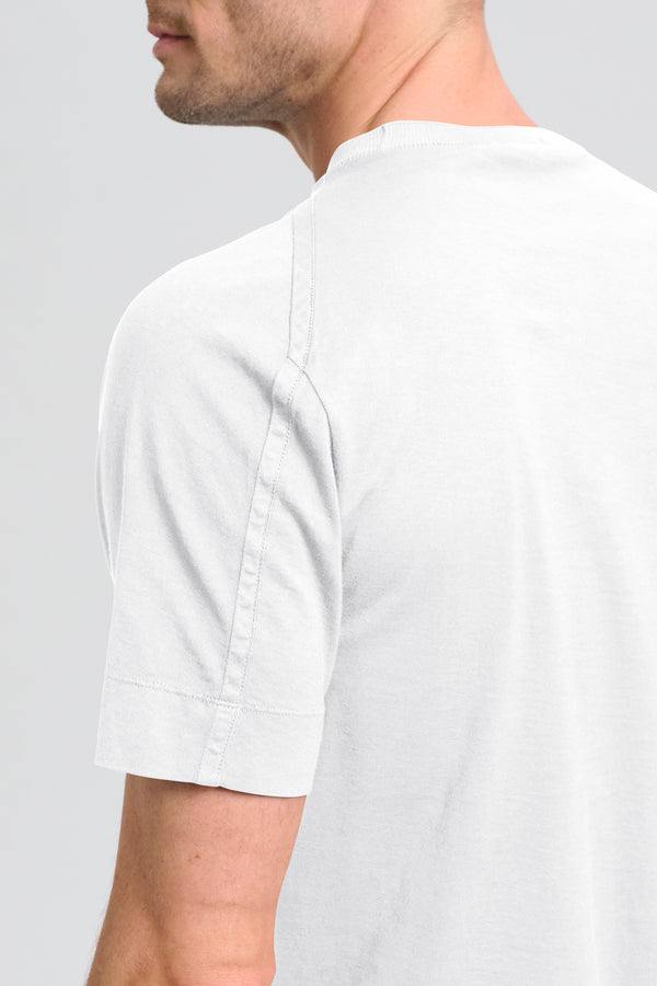 T-shirt girocollo regular-fit in jersey di cotone con bordo collo in maglia | 1017.CFUTRC1360.U00