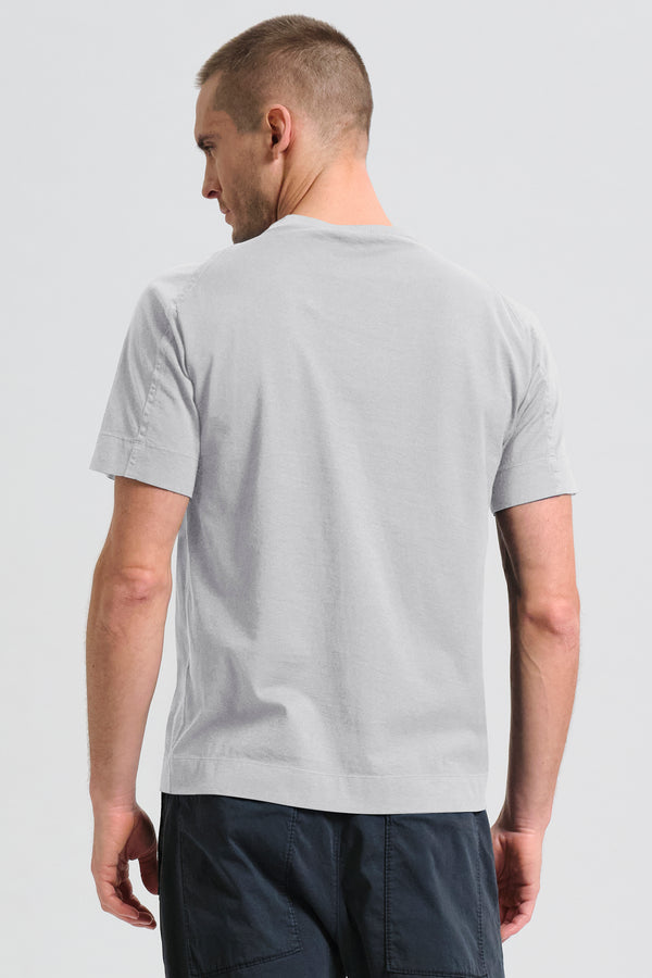 T-shirt girocollo regular-fit in jersey di cotone con bordo collo in maglia | 1017.CFUTRC1360.U01